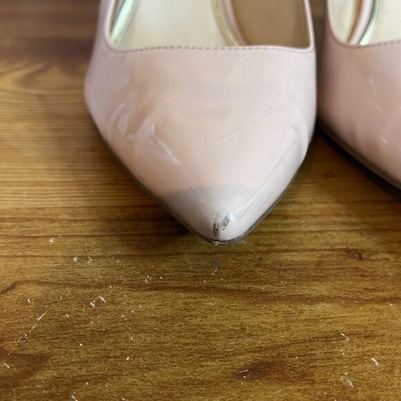 JESSICA SIMPSON Pink Patent Leather Heels size 7.5 JP-LAENIE Pointy toe - Picture 3 of 11